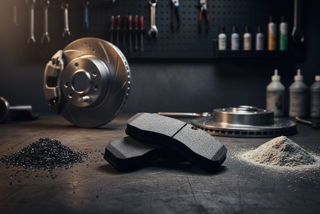 中国陶瓷刹车片制造商 - 【白云制动/刹车片】陶瓷与金属配方产品对比展示