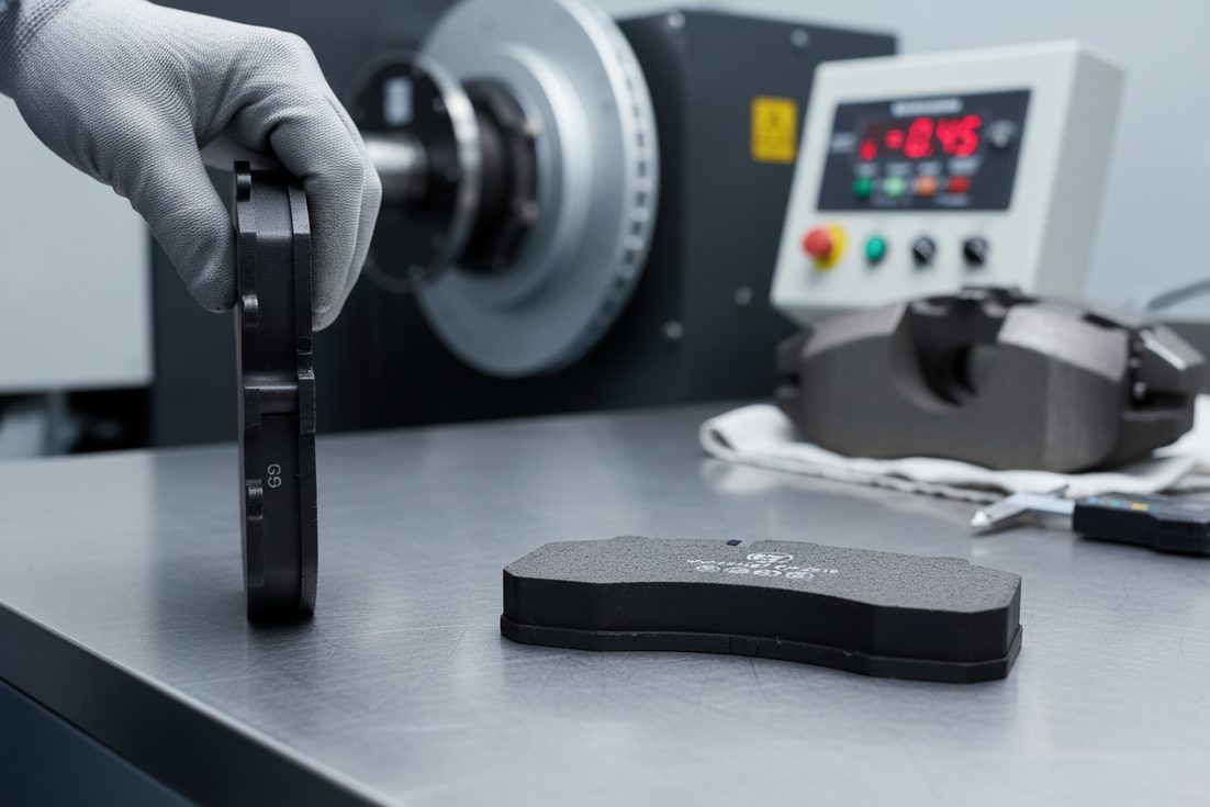 刹车片摩擦系数指南，显示商用车刹车片上的SAE J866等级代码GG、GH、HH。