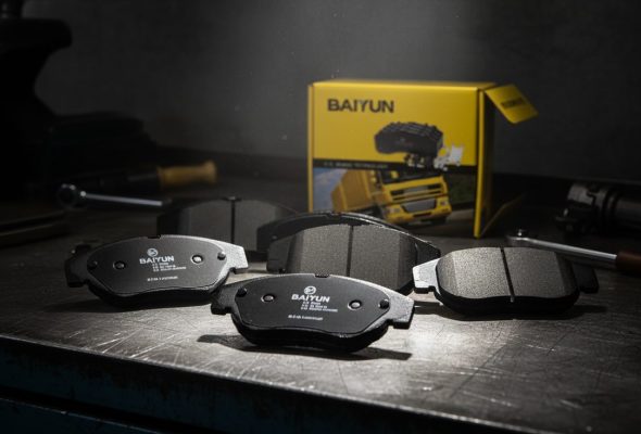 Ceramic brake pads manufacturer China - BAIYUN Brake ceramic brake pad set with low dust and quiet operation features.