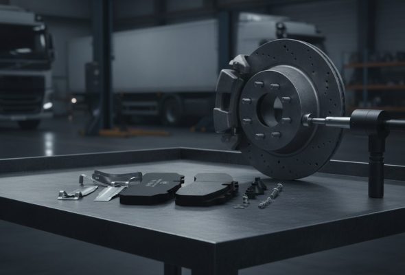 How to choose Volvo brake pad supplier - BAIYUN brake pad WVA 29253 on workbench